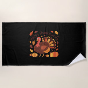 Thanksgiving Turkey – Autumn Holiday Classic Overs Beach Towel