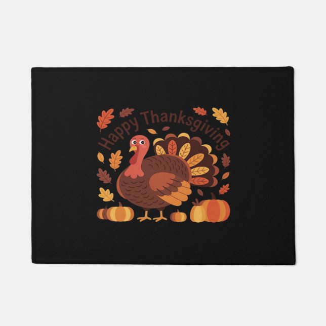 Thanksgiving Turkey – Autumn Holiday Classic Overs Doormat (Front)