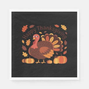Thanksgiving Turkey – Autumn Holiday Classic Overs Napkin