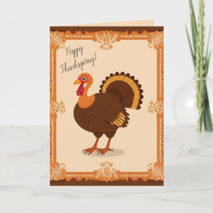 Thanksgiving Turkey Border Card