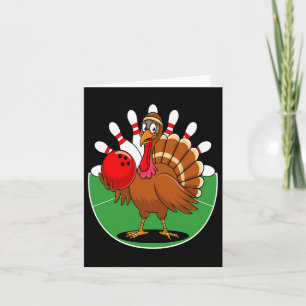 Thanksgiving Turkey Bowling Pin Matching Team 2  Card