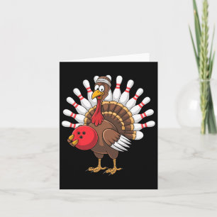 Thanksgiving Turkey Bowling Pin Matching Team Card