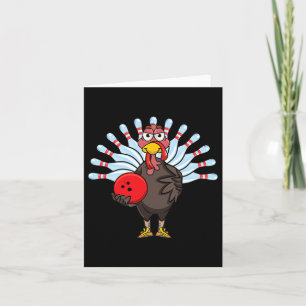 Thanksgiving Turkey Bowling Pin Matching Team Gift Card