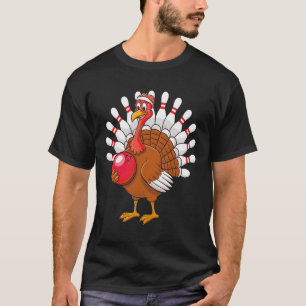 Thanksgiving Turkey Bowling Pin Matching Team T-Shirt