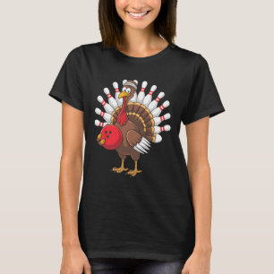 Thanksgiving Turkey Bowling Pin Matching Team T-Shirt
