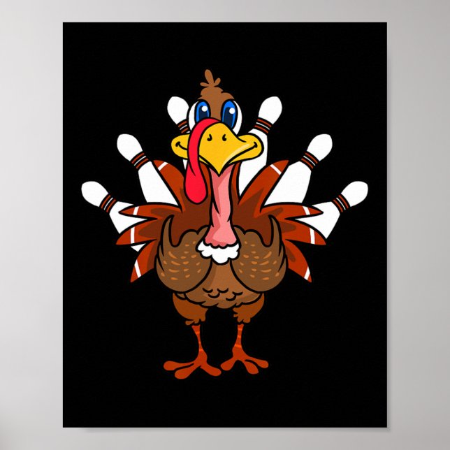 Thanksgiving Turkey Bowling  Poster (Front)