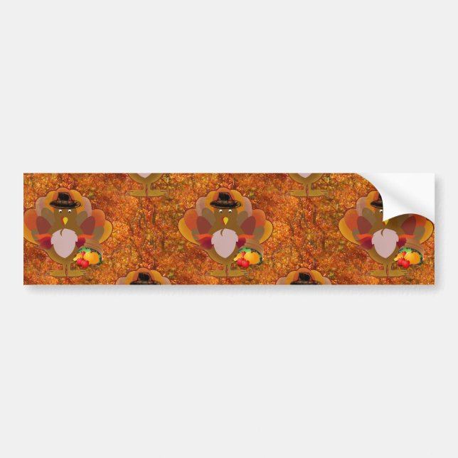 thanksgiving turkey bumper sticker (Front)