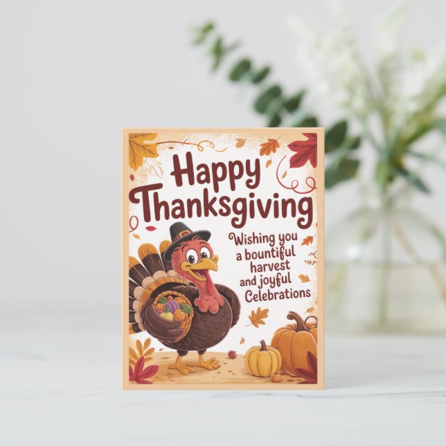 Thanksgiving Turkey Card (Standing Front)