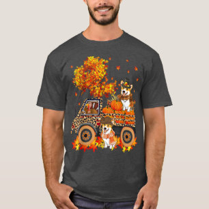Thanksgiving Turkey Carrying Corgis On Truck With T-Shirt