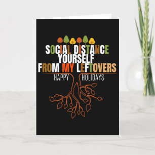 Thanksgiving Turkey Cat Meow Funny Men Women Thank Card
