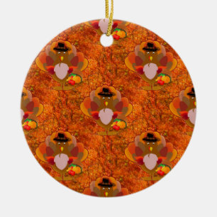 thanksgiving turkey ceramic tree decoration