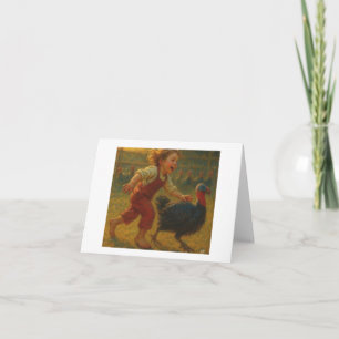 Thanksgiving Turkey Chase, Card