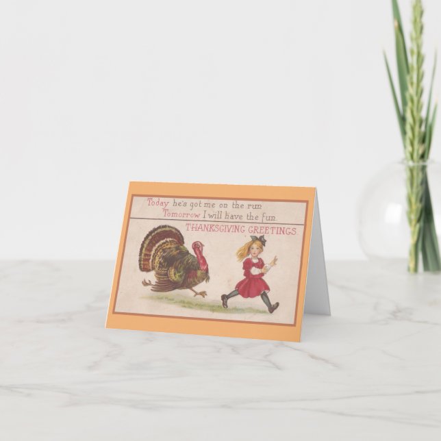 Thanksgiving Turkey Chase Card (Front)