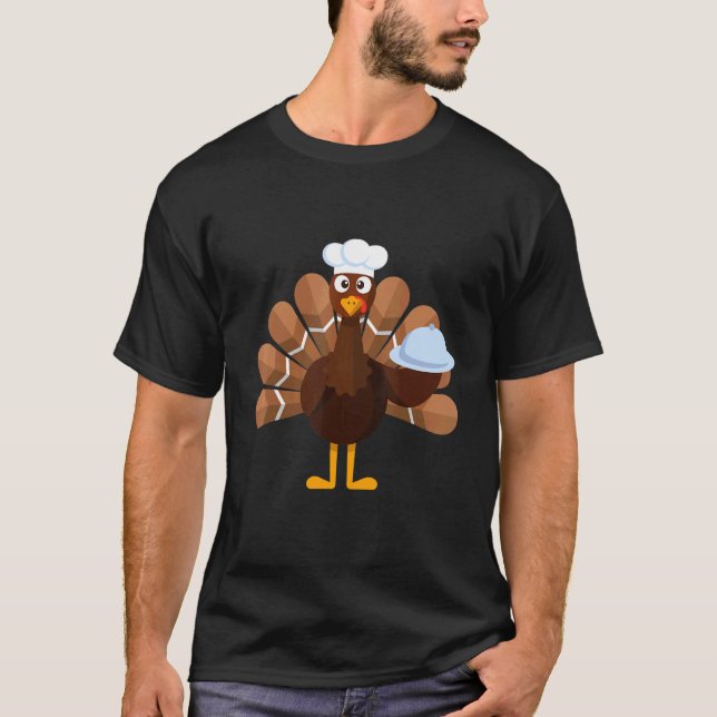 Thanksgiving   Turkey Chef T-Shirt (Front)