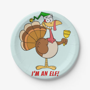 Thanksgiving Turkey Christmas Disguise Cartoon Paper Plate