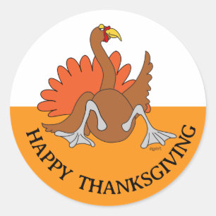 Thanksgiving Turkey Classic Round Sticker