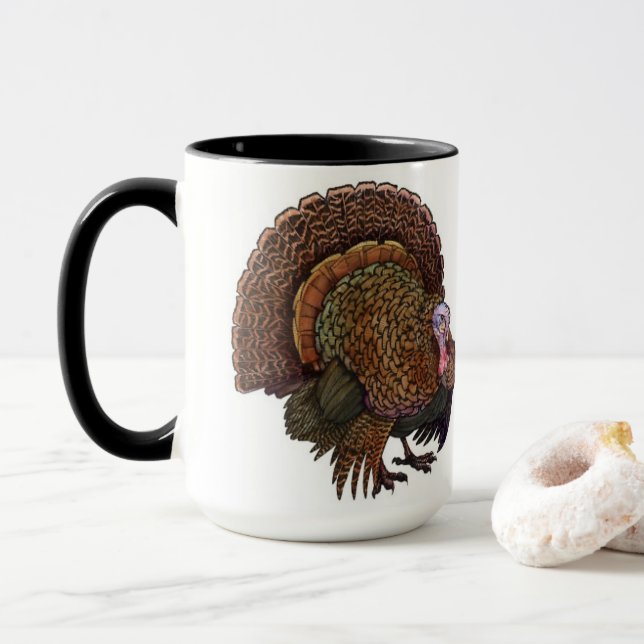 Thanksgiving Turkey Coffee Cup (Mug) (With Donut)