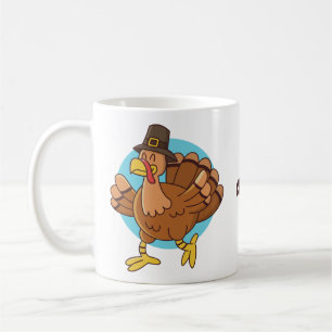 Thanksgiving Turkey custom name mugs