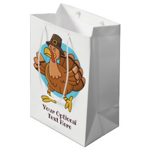 Thanksgiving Turkey custom text gift bag