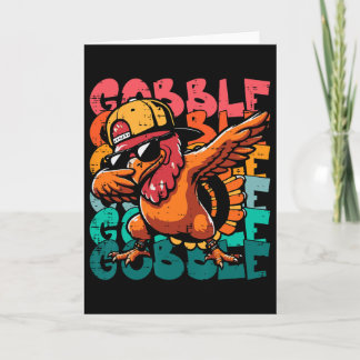 Thanksgiving Turkey Dab Gobble Funny Toddler Boys  Card