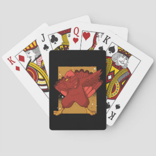 Thanksgiving Turkey Dabbing Funny Gobble Dab Dance Playing Cards