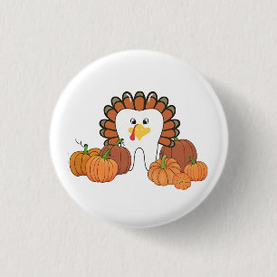 Thanksgiving Turkey Dental Dentist Teeth 3 Cm Round Badge