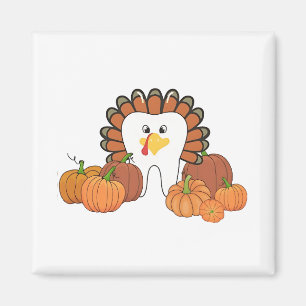 Thanksgiving Turkey Dental Dentist Teeth Magnet