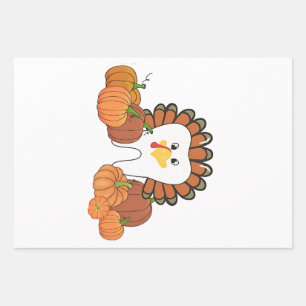 Thanksgiving Turkey Dental Dentist Teeth Wrapping Paper Sheet