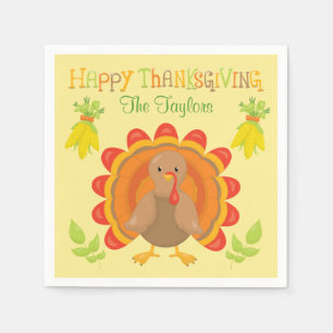 Thanksgiving Turkey Dinner Napkin