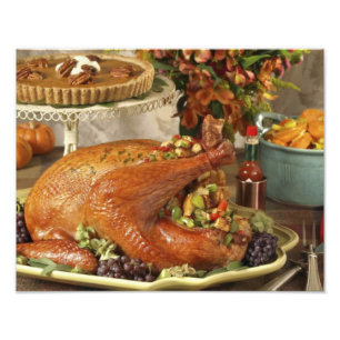 Thanksgiving turkey dinner photo print