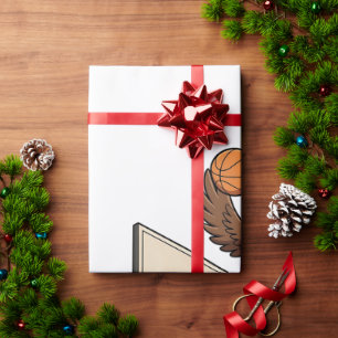 Thanksgiving Turkey Dunking Basketball Funny Wrapping Paper