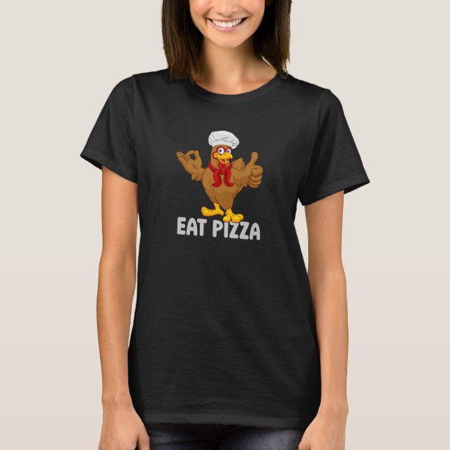 Thanksgiving Turkey Eat Pizza Adult Vegan Kids T-Shirt (Front)