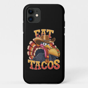 Thanksgiving Turkey Eat Tacos Funny Mexican iPhone 11 Case