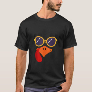 Thanksgiving turkey face matching family costume c T-Shirt