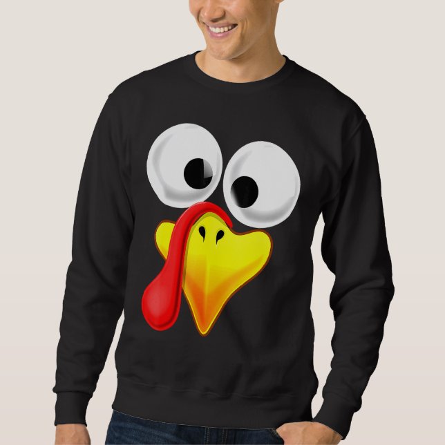Thanksgiving Turkey Face Matching Family Costume K Sweatshirt (Front)