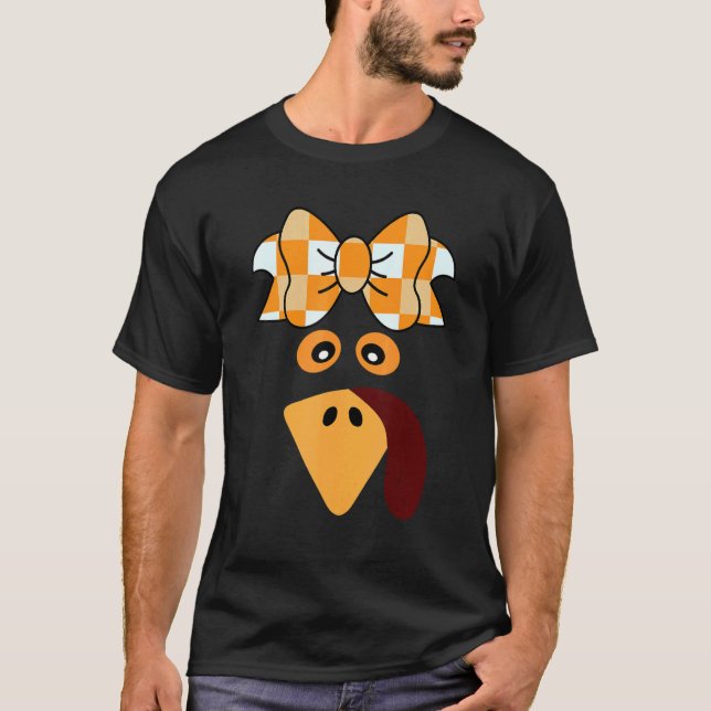 Thanksgiving Turkey Face Matching Family Costume T-Shirt (Front)