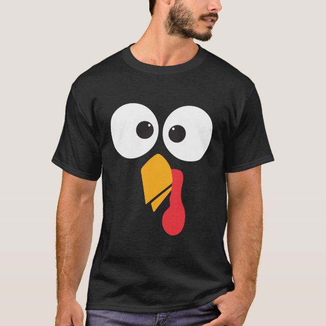Thanksgiving Turkey Face Matching Family Costume T-Shirt (Front)