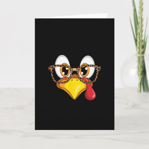 Thanksgiving Turkey Face Matching Family Cute Kids Card