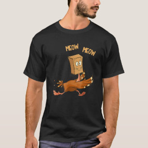 Thanksgiving Turkey Fake Cat Meow  Cat Thanksgivin T-Shirt