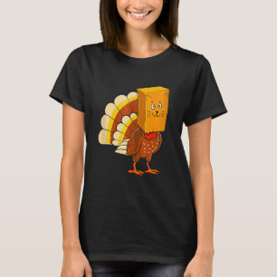 Thanksgiving Turkey Fake Cat Meow  Cat Thanksgivin T-Shirt