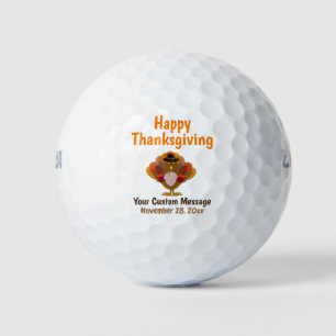 Thanksgiving Turkey Family Fall Autumn Celebration Golf Balls