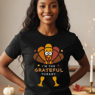 Thanksgiving Turkey Family Matching Friendsgiving T-Shirt