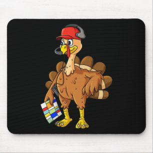 Thanksgiving Turkey Football Coach Fun Boys Kids T Mouse Pad