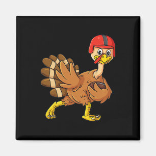 Thanksgiving Turkey Football Player Trophy Award P Magnet
