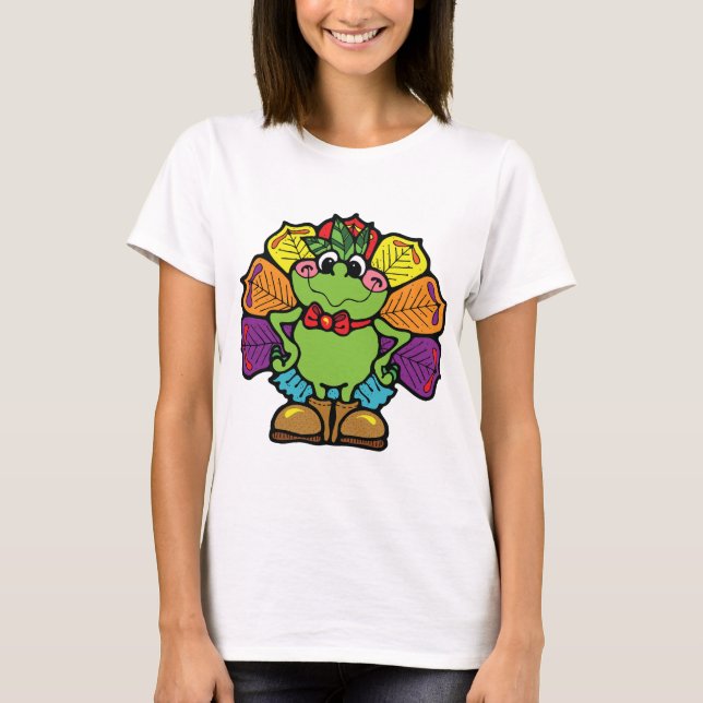 Thanksgiving Turkey Frog T-Shirt (Front)