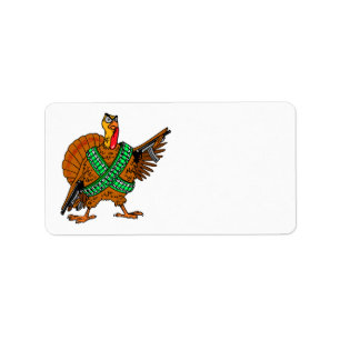 Thanksgiving Turkey Funny Address Stickers