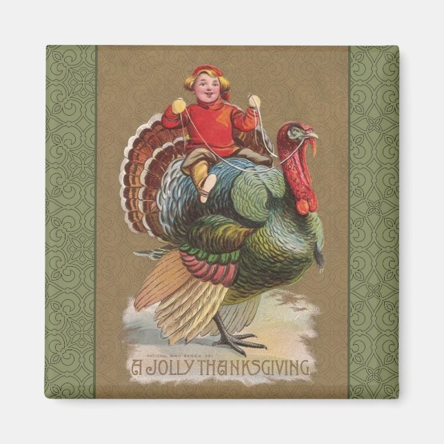 Thanksgiving Turkey Funny Children Magnet (Front)