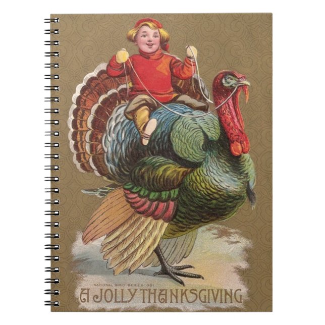 Thanksgiving Turkey Funny Children Notebook (Front)