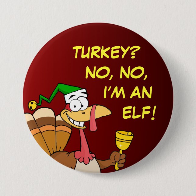 Thanksgiving Turkey Funny Disguise for Christmas 7.5 Cm Round Badge (Front)