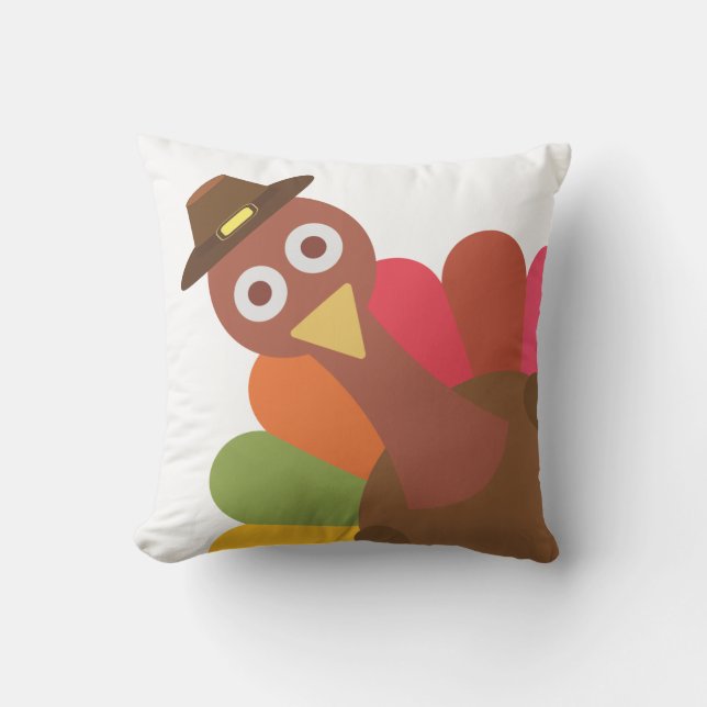 Thanksgiving Turkey. Funny. Humour. Outdoor Cushion (Front)